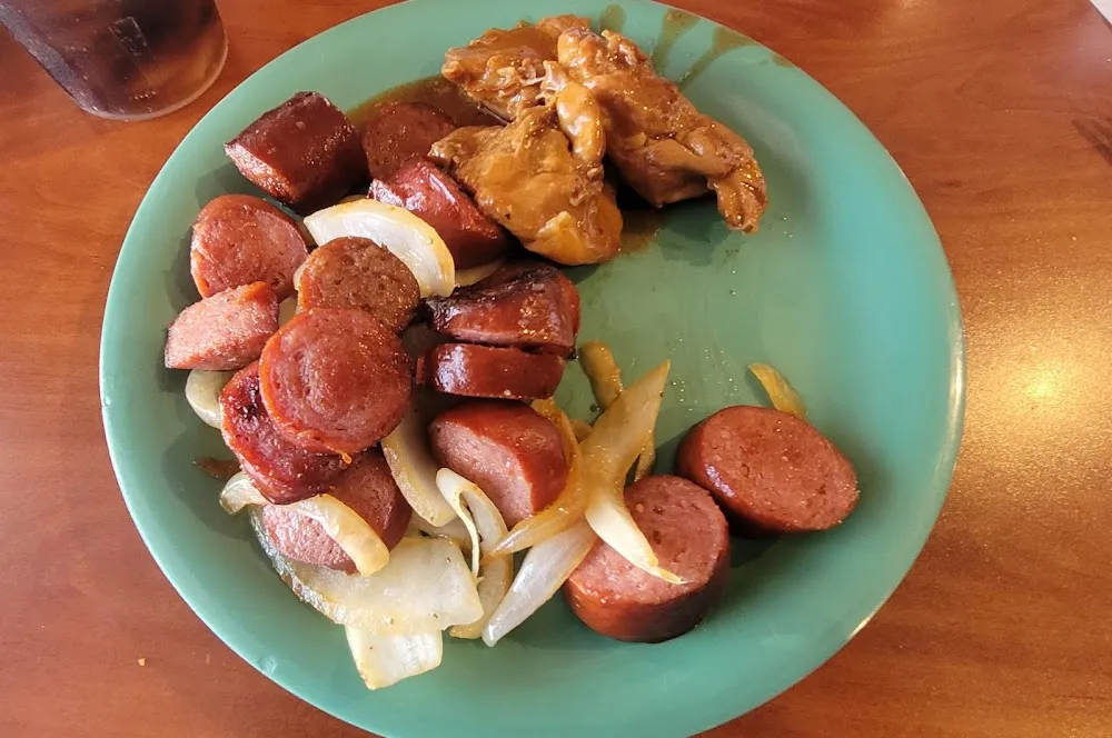 Bourbon Chicken Sausage and Onions