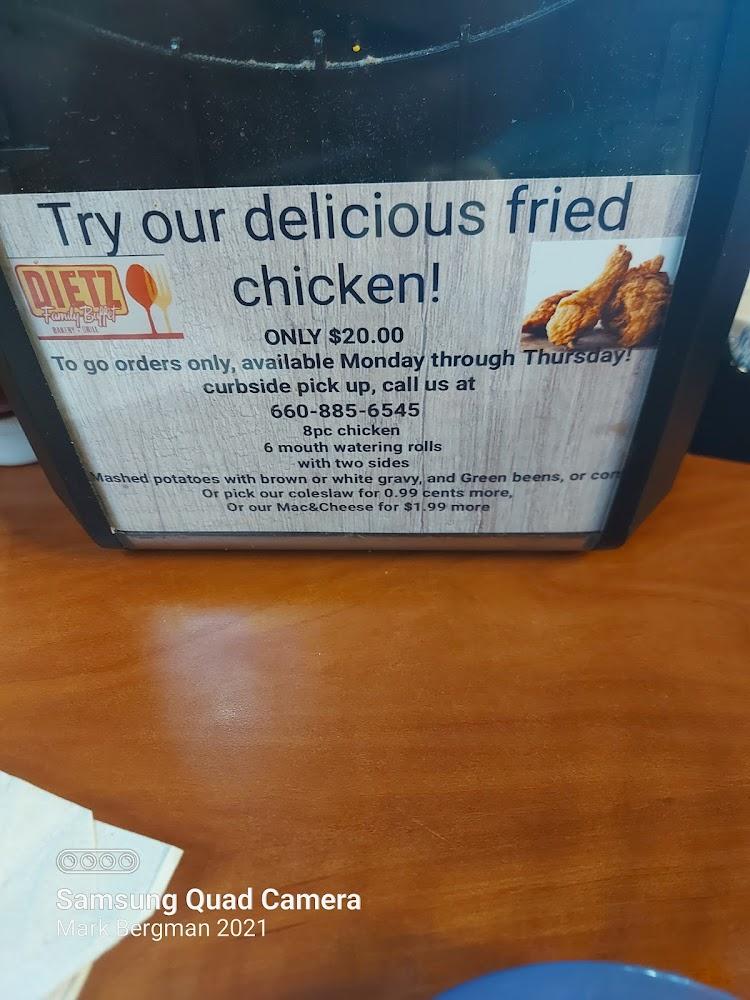Dietz Family Buffet Menu image 4